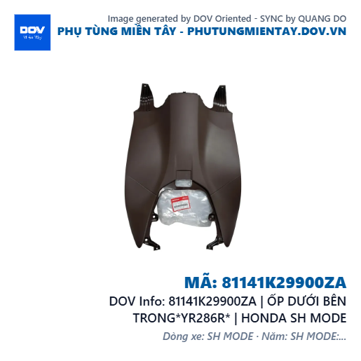 81141K29900ZA | ỐP DƯỚI BÊN TRONG*YR286R* | HONDA SH MODE — 81141K29900ZA