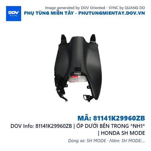 81141K29960ZB | ỐP DƯỚI BÊN TRONG *NH1* | HONDA SH MODE — 81141K29960ZB