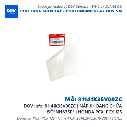 81141K35V00ZC | NẮP KHOANG CHỨA ĐỒ*NHB35P* | HONDA PCX, PCX 125 — 81141K35V00ZC