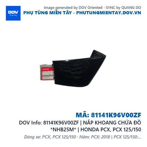 81141K96V00ZF | NẮP KHOANG CHỨA ĐỒ *NHB25M* | HONDA PCX, PCX 125/150 — 81141K96V00ZF