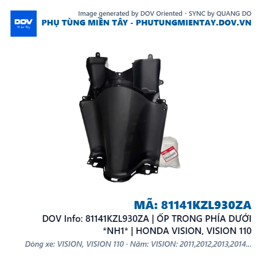 81141KZL930ZA | ỐP TRONG PHÍA DƯỚI *NH1* | HONDA VISION, VISION 110 — 81141KZL930ZA