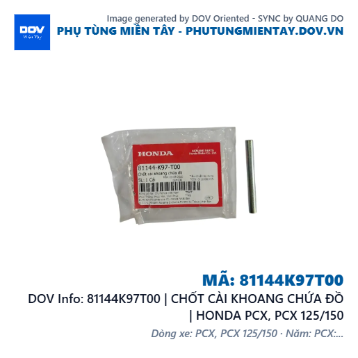 81144K97T00 | CHỐT CÀI KHOANG CHỨA ĐỒ | HONDA PCX, PCX 125/150 — 81144K97T00
