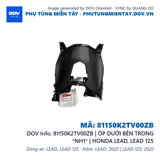 81150K2TV00ZB | ỐP DƯỚI BÊN TRONG *NH1* | HONDA LEAD, LEAD 125 — 81150K2TV00ZB