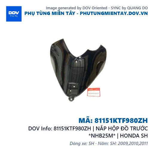 81151KTF980ZH | NẮP HỘP ĐỒ TRƯỚC *NHB25M* | HONDA SH — 81151KTF980ZH