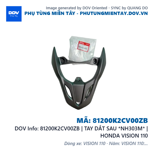 81200K2CV00ZB | TAY DẮT SAU *NH303M* | HONDA VISION 110 — 81200K2CV00ZB