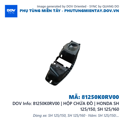 81250K0RV00 | HỘP CHỨA ĐỒ | HONDA SH 125/150, SH 125/160 — 81250K0RV00