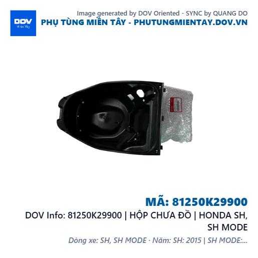 81250K29900 | HỘP CHƯA ĐỒ | HONDA SH, SH MODE — 81250K29900