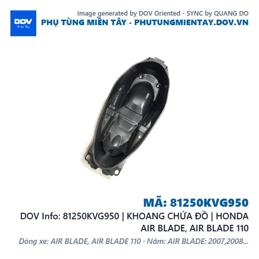 81250KVG950 | KHOANG CHỨA ĐỒ | HONDA AIR BLADE, AIR BLADE 110 — 81250KVG950