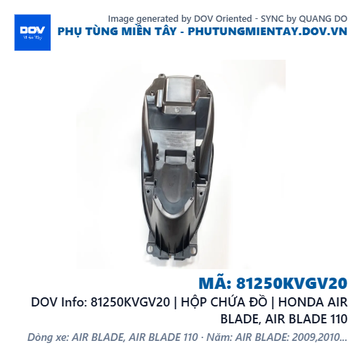 81250KVGV20 | HỘP CHỨA ĐỒ | HONDA AIR BLADE, AIR BLADE 110 — 81250KVGV20