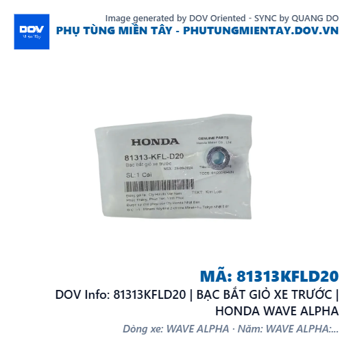 81313KFLD20 | BẠC BẮT GIỎ XE TRƯỚC | HONDA WAVE ALPHA — 81313KFLD20