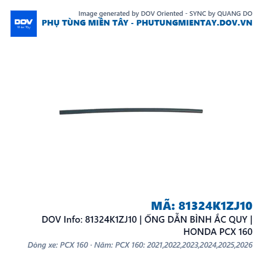 81324K1ZJ10 | ỐNG DẪN BÌNH ẮC QUY | HONDA PCX 160 — 81324K1ZJ10