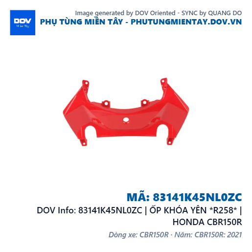 83141K45NL0ZC | ỐP KHÓA YÊN *R258* | HONDA CBR150R — 83141K45NL0ZC