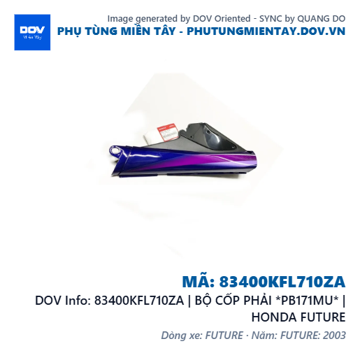 83400KFL710ZA | BỘ CỐP PHẢI *PB171MU* | HONDA FUTURE — 83400KFL710ZA