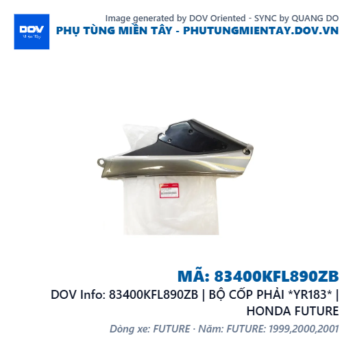 83400KFL890ZB | BỘ CỐP PHẢI *YR183* | HONDA FUTURE — 83400KFL890ZB