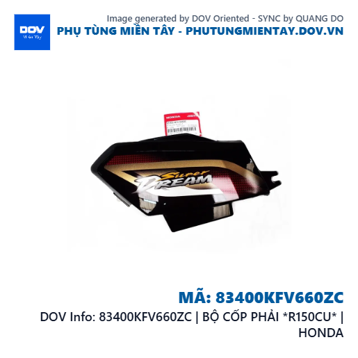 83400KFV660ZC | BỘ CỐP PHẢI *R150CU* | HONDA — 83400KFV660ZC