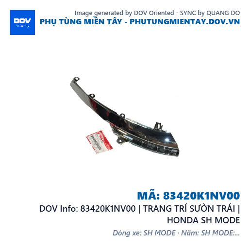 83420K1NV00 | TRANG TRÍ SƯỜN TRÁI | HONDA SH MODE — 83420K1NV00