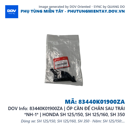 83440K01900ZA | ỐP CẦN ĐỂ CHÂN SAU TRÁI *NH-1* | HONDA SH 125/150, SH 125/160, SH 350 — 83440K01900ZA