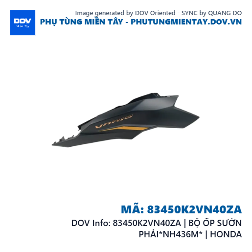 83450K2VN40ZA | BỘ ỐP SƯỜN PHẢI*NH436M* | HONDA  — 83450K2VN40ZA