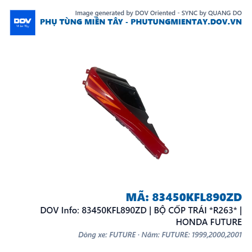 83450KFL890ZD | BỘ CỐP TRÁI *R263* | HONDA FUTURE — 83450KFL890ZD