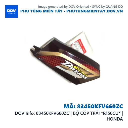 83450KFV660ZC | BỘ CỐP TRÁI *R150CU* | HONDA — 83450KFV660ZC