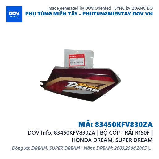 83450KFV830ZA | BỘ CỐP TRÁI R150F | HONDA DREAM, SUPER DREAM — 83450KFV830ZA