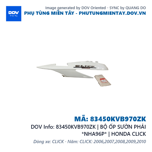 83450KVB970ZK | BỘ ỐP SƯỜN PHẢI *NHA96P* | HONDA CLICK — 83450KVB970ZK