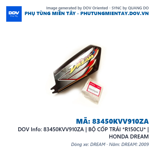83450KVV910ZA | BỘ CỐP TRÁI *R150CU* | HONDA DREAM — 83450KVV910ZA
