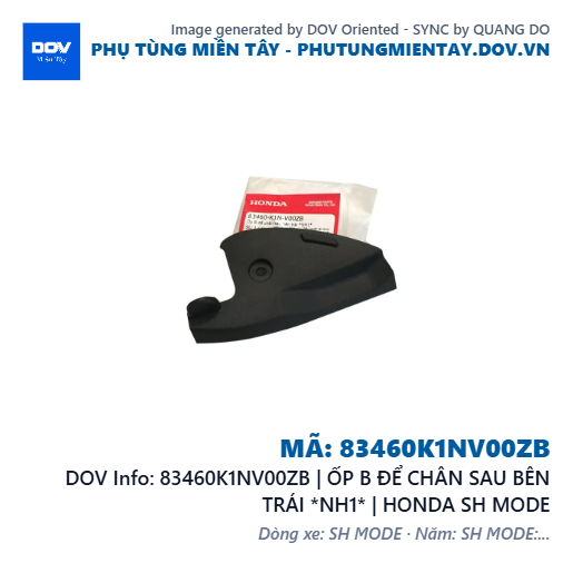 83460K1NV00ZB | ỐP B ĐỂ CHÂN SAU BÊN TRÁI *NH1* | HONDA SH MODE — 83460K1NV00ZB