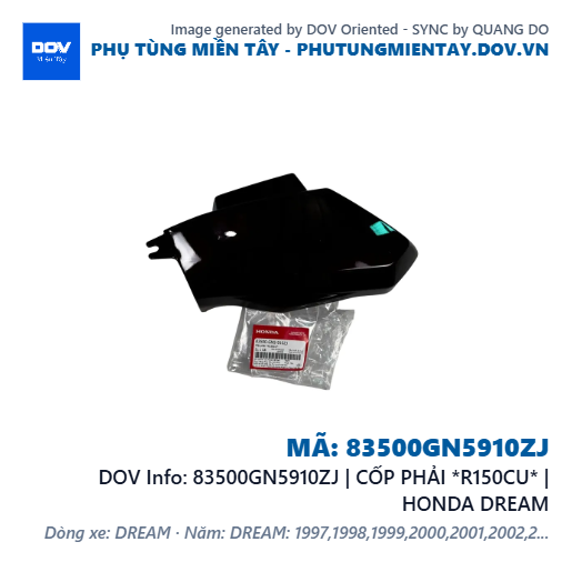 83500GN5910ZJ | CỐP PHẢI *R150CU* | HONDA DREAM — 83500GN5910ZJ
