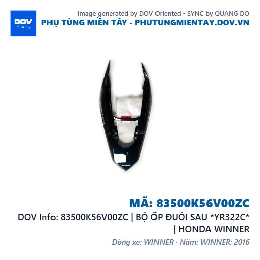 83500K56V00ZC | BỘ ỐP ĐUÔI SAU *YR322C* | HONDA WINNER — 83500K56V00ZC
