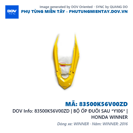 83500K56V00ZD | BỘ ỐP ĐUÔI SAU *Y106* | HONDA WINNER — 83500K56V00ZD