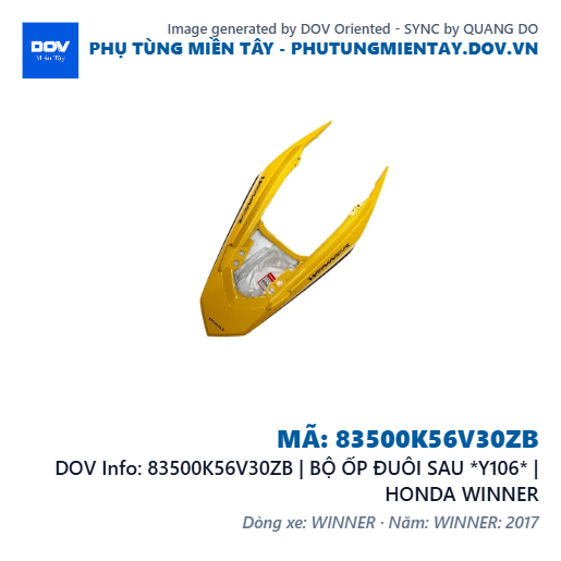 83500K56V30ZB | BỘ ỐP ĐUÔI SAU *Y106* | HONDA WINNER — 83500K56V30ZB