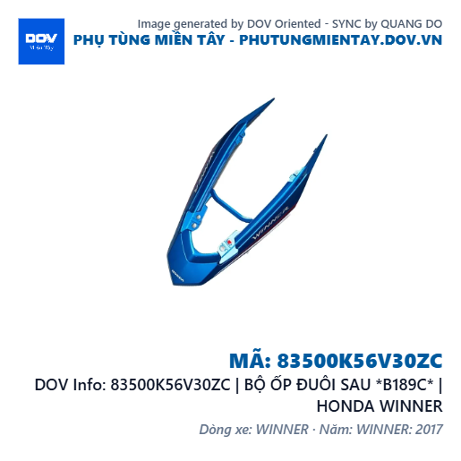 83500K56V30ZC | BỘ ỐP ĐUÔI SAU *B189C* | HONDA WINNER — 83500K56V30ZC
