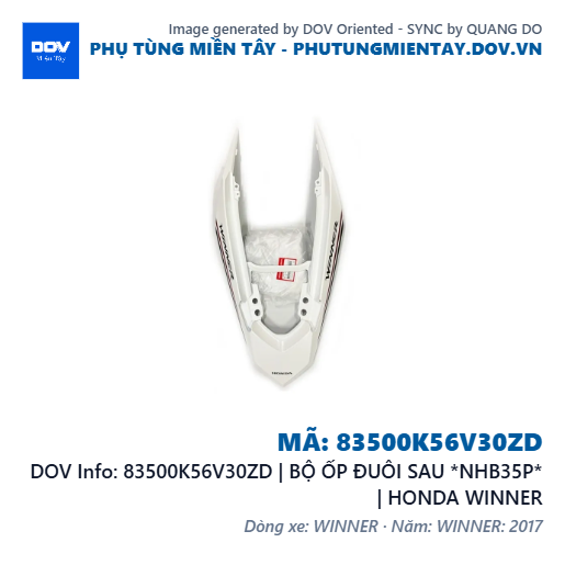 83500K56V30ZD | BỘ ỐP ĐUÔI SAU *NHB35P* | HONDA WINNER — 83500K56V30ZD