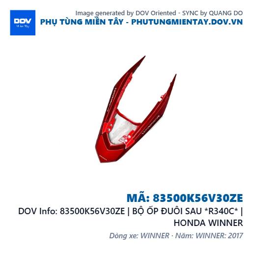 83500K56V30ZE | BỘ ỐP ĐUÔI SAU *R340C* | HONDA WINNER — 83500K56V30ZE