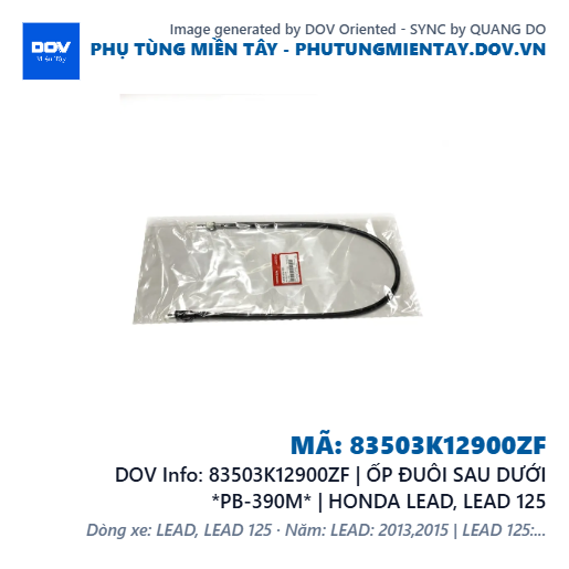 83503K12900ZF | ỐP ĐUÔI SAU DƯỚI *PB-390M* | HONDA LEAD, LEAD 125 — 83503K12900ZF