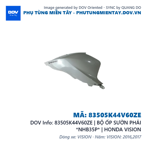 83505K44V60ZE | BỘ ỐP SƯỜN PHẢI *NHB35P* | HONDA VISION — 83505K44V60ZE