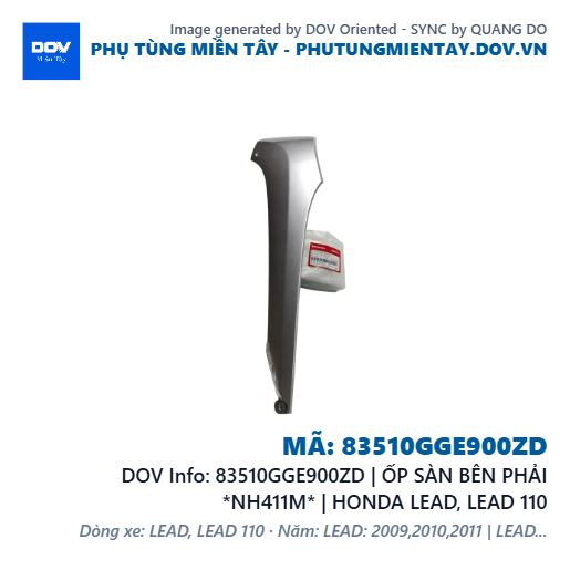 83510GGE900ZD | ỐP SÀN BÊN PHẢI *NH411M* | HONDA LEAD, LEAD 110 — 83510GGE900ZD