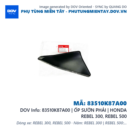 83510K87A00 | ỐP SƯỜN PHẢI | HONDA REBEL 300, REBEL 500 — 83510K87A00