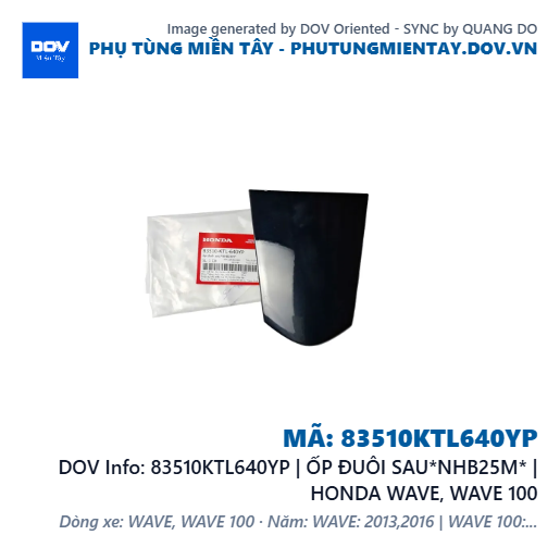 83510KTL640YP | ỐP ĐUÔI SAU*NHB25M* | HONDA WAVE, WAVE 100 — 83510KTL640YP