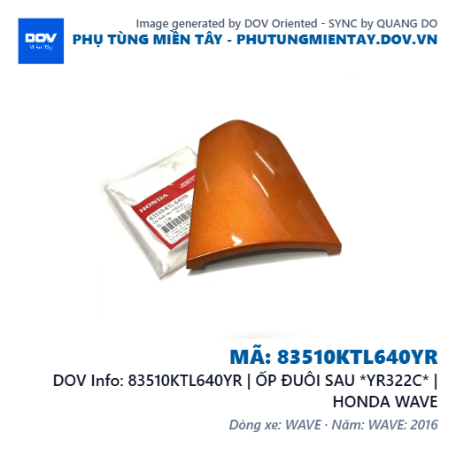 83510KTL640YR | ỐP ĐUÔI SAU *YR322C* | HONDA WAVE — 83510KTL640YR