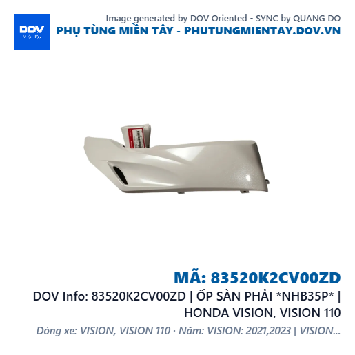 83520K2CV00ZD | ỐP SÀN PHẢI *NHB35P* | HONDA VISION, VISION 110 — 83520K2CV00ZD
