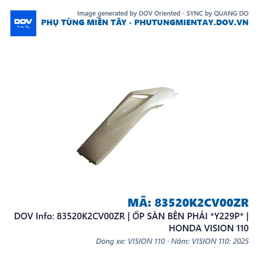 83520K2CV00ZR | ỐP SÀN BÊN PHẢI *Y229P* | HONDA VISION 110 — 83520K2CV00ZR