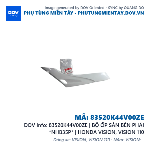 83520K44V00ZE | BỘ ỐP SÀN BÊN PHẢI *NHB35P* | HONDA VISION, VISION 110 — 83520K44V00ZE