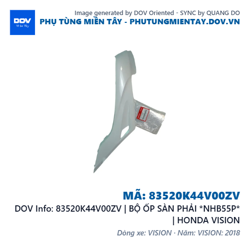 83520K44V00ZV | BỘ ỐP SÀN PHẢI *NHB55P* | HONDA VISION — 83520K44V00ZV