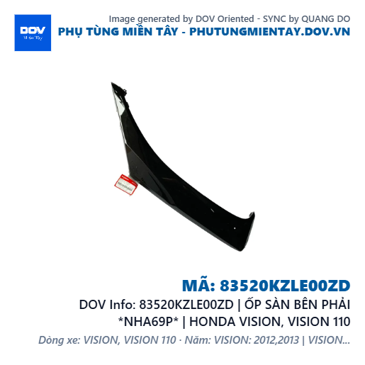 83520KZLE00ZD | ỐP SÀN BÊN PHẢI *NHA69P* | HONDA VISION, VISION 110 — 83520KZLE00ZD