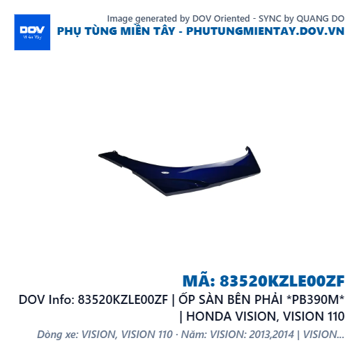 83520KZLE00ZF | ỐP SÀN BÊN PHẢI *PB390M* | HONDA VISION, VISION 110 — 83520KZLE00ZF