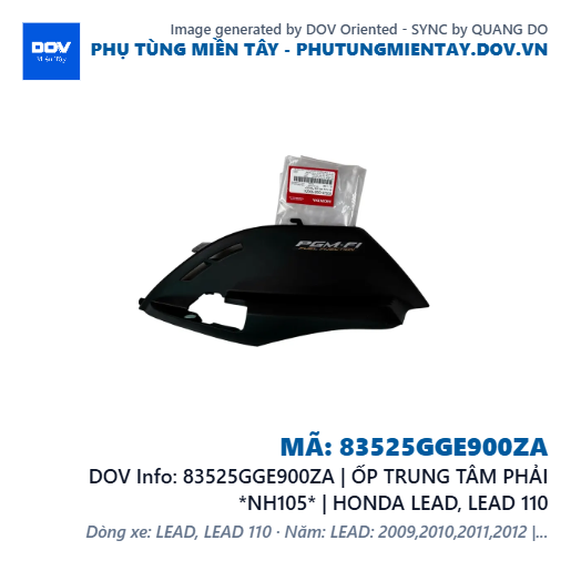 83525GGE900ZA | ỐP TRUNG TÂM PHẢI *NH105* | HONDA LEAD, LEAD 110 — 83525GGE900ZA
