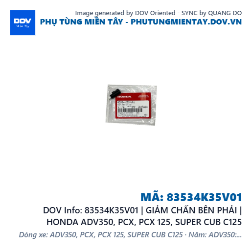 83534K35V01 | GIẢM CHẤN BÊN PHẢI | HONDA ADV350, PCX, PCX 125, SUPER CUB C125 — 83534K35V01