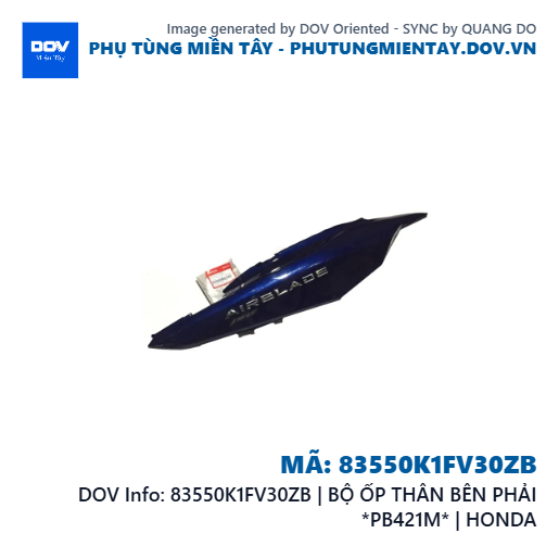 83550K1FV30ZB | BỘ ỐP THÂN BÊN PHẢI *PB421M* | HONDA  — 83550K1FV30ZB